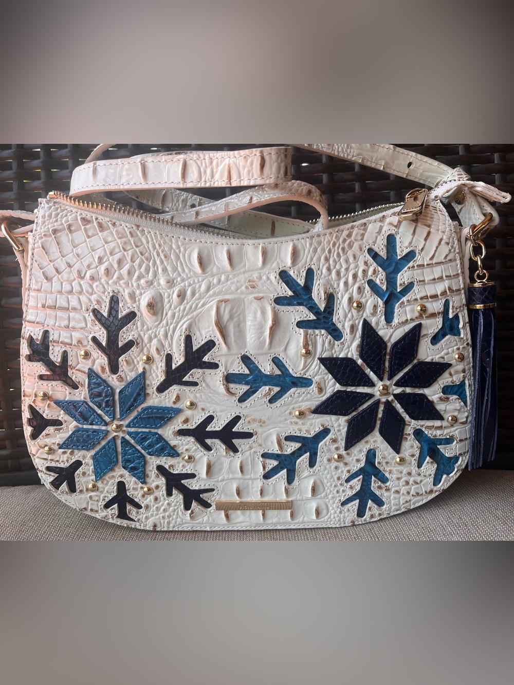 NWT Brahmin SHAYNA in SNOWBALL SNOWDRIFT Crossbody